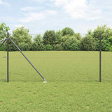 Vidaxl afrasteringspaal grijs 10 x 1 m (25 x 25 mm gaas) staal