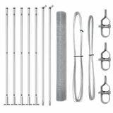 Vidaxl afrasteringspaal zilver 10 x 0,8 m (19 x 19 mm gaas) staal