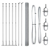 Vidaxl afrasteringspaal zilver 10 x 1,5 m (16 x 16 mm gaas) staal