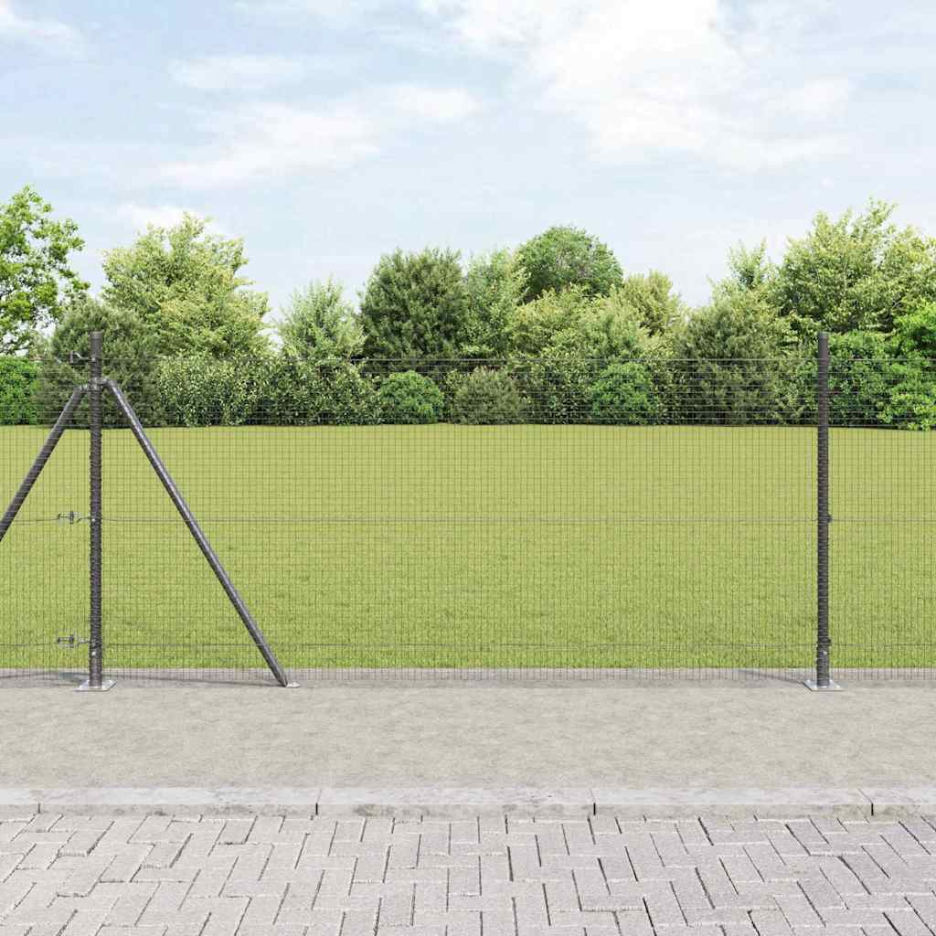 Vidaxl afrasteringspaal grijs 25 x 0,8 m (19 x 19 mm gaas)