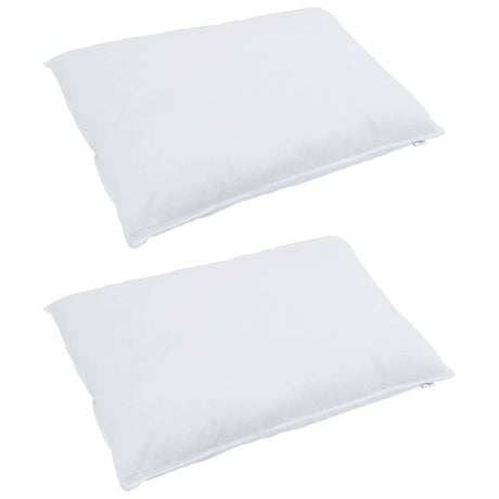 Vidaxl hoofdkussen met kussen 2 pcs wit 60 x 80 cm veren