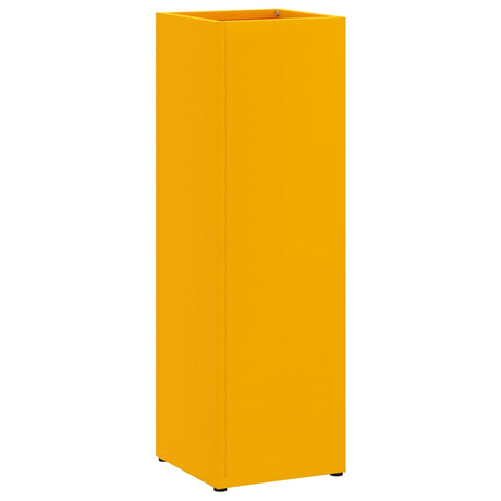 Vidaxl paraplu standaard mosterdgeel 15,5 x 15,5 x 49 cm metaal