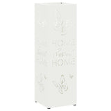 Vidaxl paraplu standaard met opslag wit 15,5 x 15,5 x 49 cm metaal