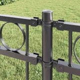 Vidaxl hecelement grijs 170 x 130 cm staal