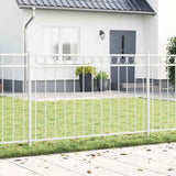 Vidaxl hecelement wit 170 x 150 cm staal
