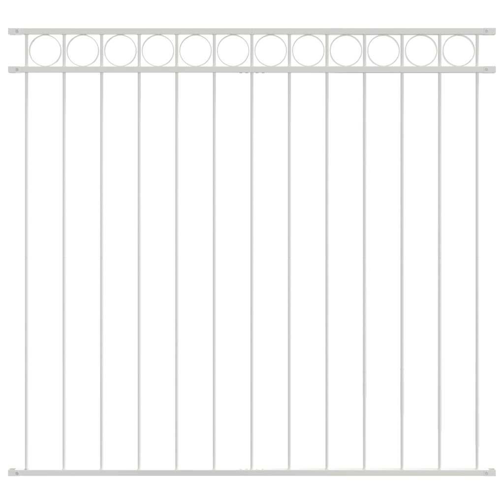 Vidaxl hecelement wit 170 x 150 cm staal