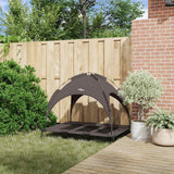 Vidaxl hondenbed bruin 122 x 93 x 106,5 cm staal