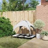 Vidaxl hondenbed zilvergrijs 122 x 93 x 106,5 cm staal