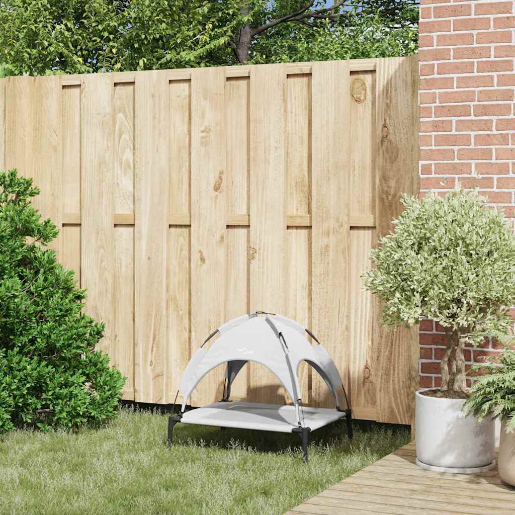 Vidaxl hondenbed zilvergrijs 63 x 49,5 x 60 cm staal