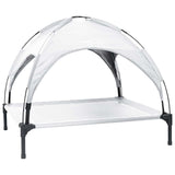 Vidaxl hondenbed zilvergrijs 90 x 81 x 80,5 cm staal
