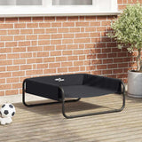 Vidaxl hondenbed zwart 75 x 75 x 30 cm staal