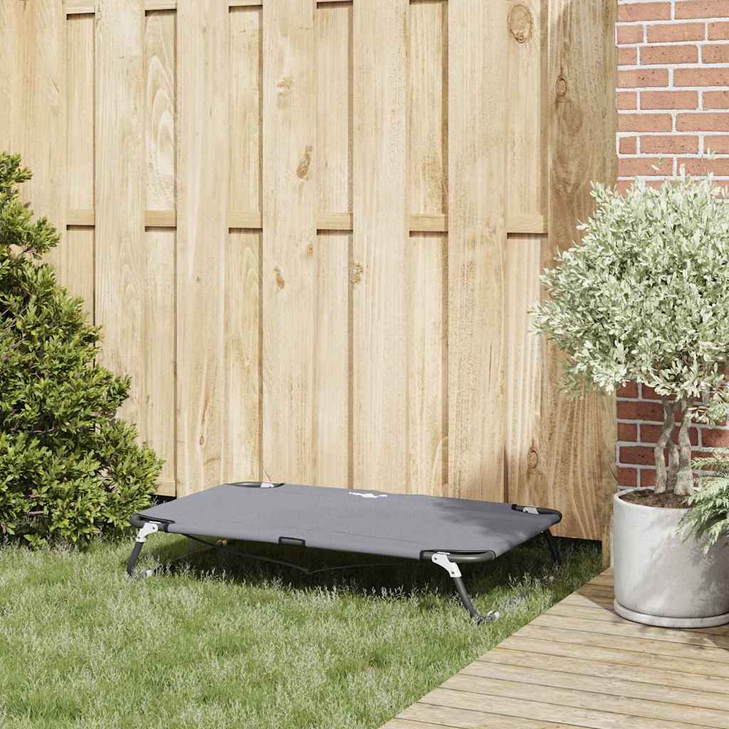 Vidaxl hondenbed lichtgrijs 90 x 55 x 18 cm staal