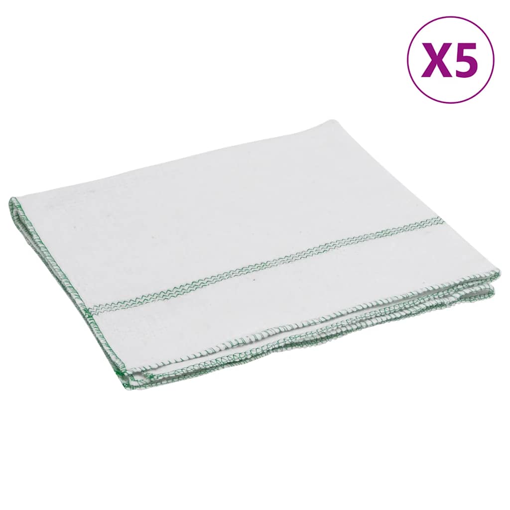 Vidaxx renseklude 5 stk stribet 50x60 cm hvid og grøn