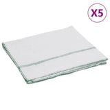 Vidaxx renseklude 5 stk stribet 50x60 cm hvid og grøn