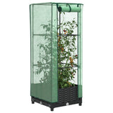 Vidaxx plantekasse hævet med drivhusdæksel 40x40x123 cm rattan look