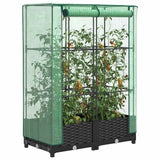 Vidaxx plantekasse hævet med drivhusdæksel 80x40x123 cm rattan look