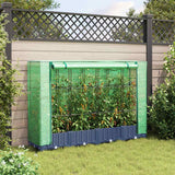 Vidaxx hævet plantekasse med drivhusdæksel rattan look 160x40x123 cm