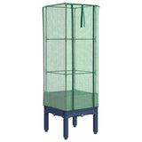 Vidaxx plantekasse hævet med drivhusdæksel 40x40x140 cm rattan look