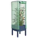 Vidaxx plantekasse hævet med drivhusdæksel 40x40x140 cm rattan look