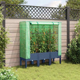 Vidaxx plantekasse hævet med drivhusdæksel 120x40x140 cm rattan look