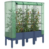 Vidaxx plantekasse hævet med drivhusdæksel 120x40x140 cm rattan look