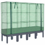 Vidaxx plantekasse hævet med drivhusdæksel 160x40x140 cm rattan look