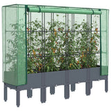 Vidaxx plantekasse hævet med drivhusdæksel 160x40x140 cm rattan look