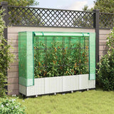 Vidaxx plantekasse hævet med drivhusdæksel 160x40x138 cm rattan look