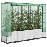 Vidaxx plantekasse hævet med drivhusdæksel 160x40x138 cm rattan look
