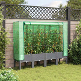 Vidaxx plantekasse hævet med drivhusdæksel 160x40x140 cm rattan look