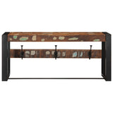 Vidaxl kapstok 80x35x35 cm massief gerecycled hout meerkleurig
