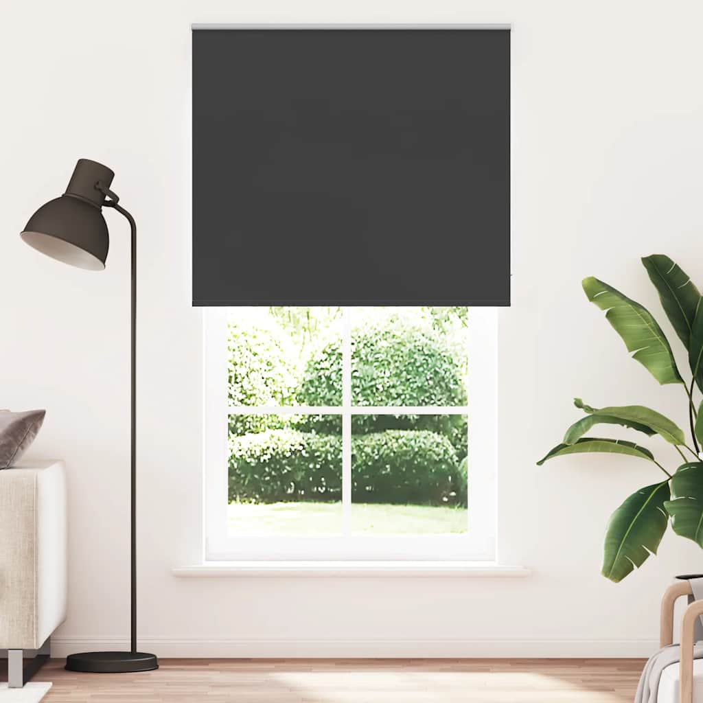 Vidaxl rolgordijn verduisterend 130x210 cm stofbreedte 126,6 cm zwart