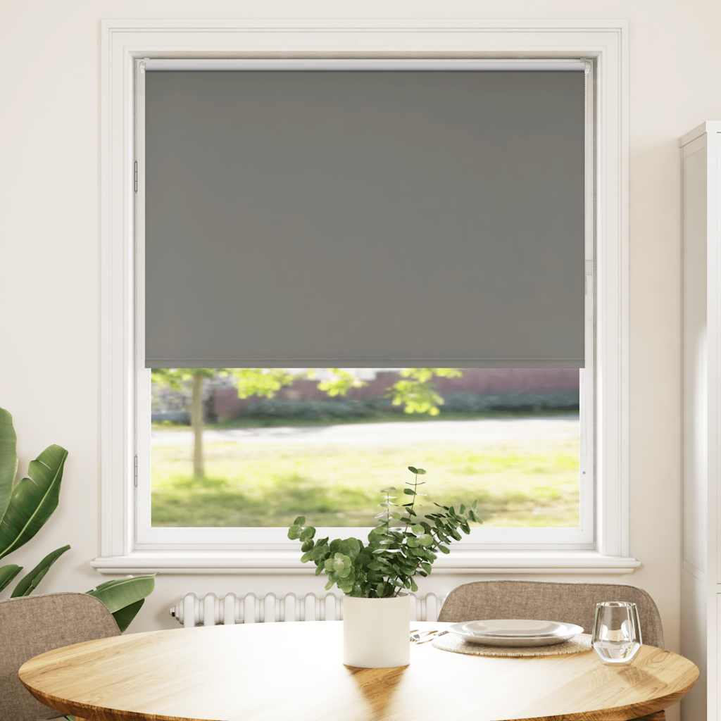 Vidaxl rolgordijn verduisterend 110x130 cm stofbreedte 105,7 cm grijs