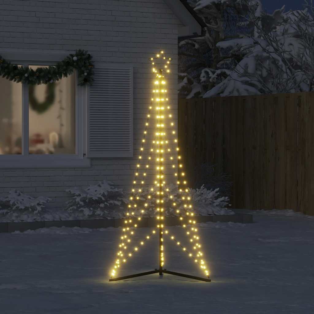 Vidaxxl LED juletræ 363 LEDs varm hvid 182 cm