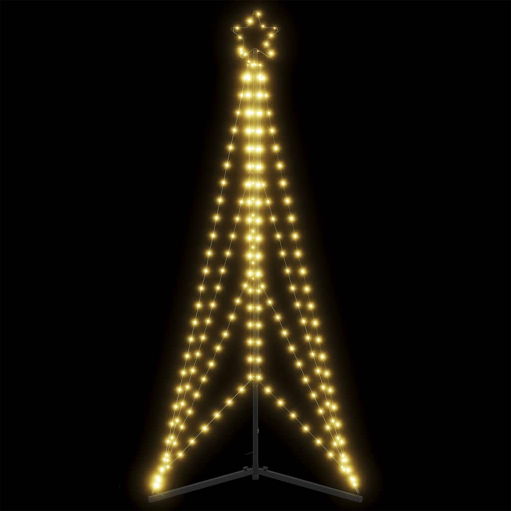 Vidaxxl LED juletræ 363 LEDs varm hvid 182 cm