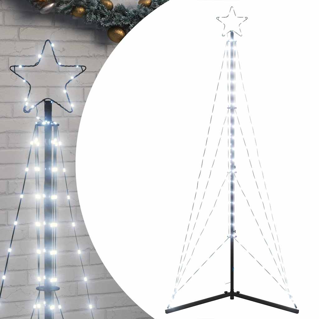 Vidaxxl LED juletræ 363 LED'er kold hvid 182 cm