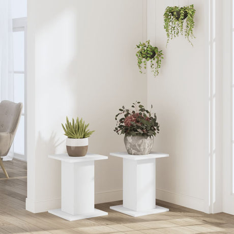 VidaXL plantestativer 2 stk 30x30x40 cm konstrueret træ hvid