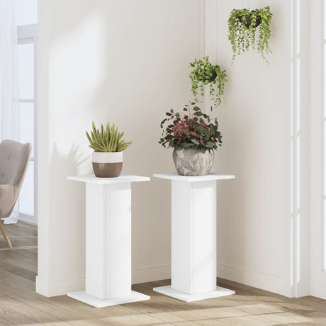 Vidaxx plantestativer 2 stk 30x30x60 cm konstrueret træ hvid