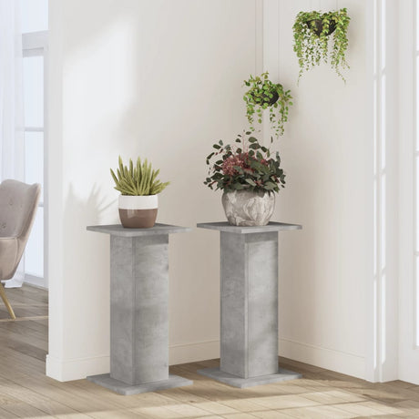 Vidaxx plantestativer 2 stk 30x30x60 cm konstrueret træ betongrå