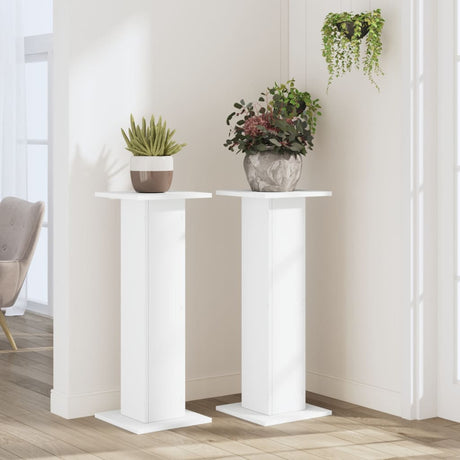 Vidaxx plantestativer 2 stk 30x30x80 cm konstrueret træ hvid