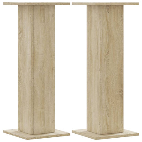 VidaXL plantestativer 2 stk 30x30x80 cm konstrueret træ sonoma eg