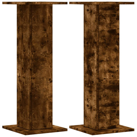 Vidaxx plantestativer 2 stk 30x30x80 cm forarbejdet træ røget eg