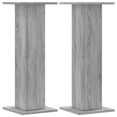 Vidaxxl plantestativer 2 stk 30x30x80 cm konstrueret træ grå sonoma