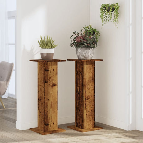 Vidaxx plantestativer 2 stk 30x30x80 cm behandlet træ, gammelt træfarvet