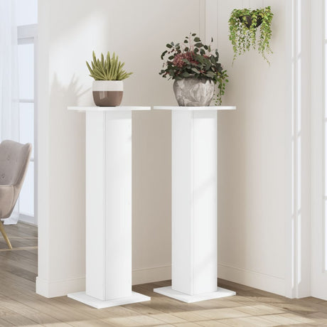 Vidaxx plantestativer 2 stk 30x30x95 cm konstrueret træ hvid