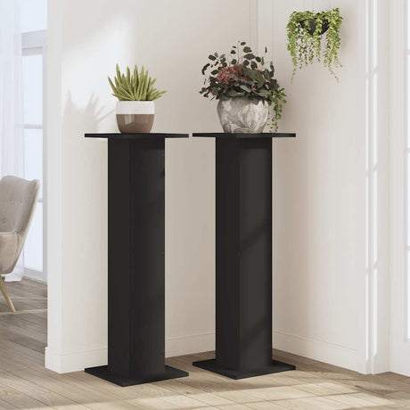 VidaXL plantestativer 2 stk 30x30x95 cm forarbejdet træ sort