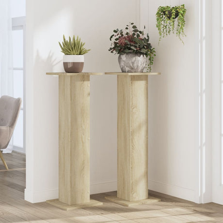 Vidaxx plantestativer 2 stk 30x30x95 cm konstrueret træ sonoma eg