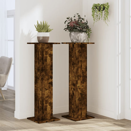 Vidaxx plantestativer 2 stk 30x30x95 cm forarbejdet træ røget eg