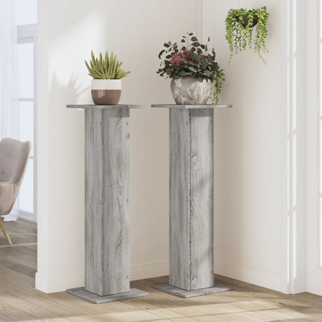 Vidaxx plantestativer 2 stk 30x30x95 cm konstrueret træ grå sonoma