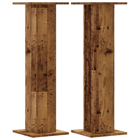 Vidaxxl plantestativer 2 stk 30x30x95 cm behandlet træ, gammelt træfarvet